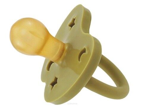 Kauczukowy smoczek okrągły korony 3-36 miesięcy