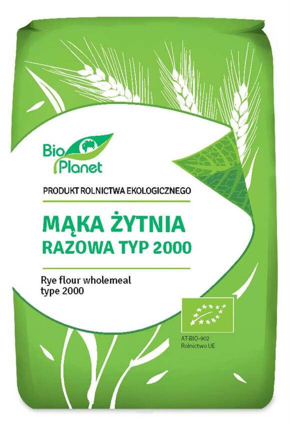 MĄKA ŻYTNIA RAZOWA TYP 2000 BIO 1 kg - BIO PLANET