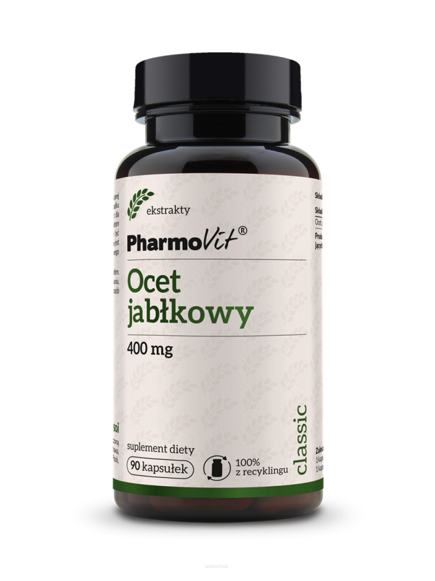 Ocet jabłkowy 400 mg 90 kaps | Classic Pharmovit