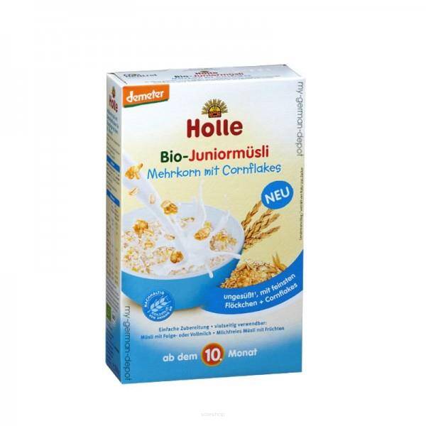 Kaszka Junior Musli wieloziarnista bezmleczna z Corn Flakes  od 10 miesiąca BIO 250 g - Holle