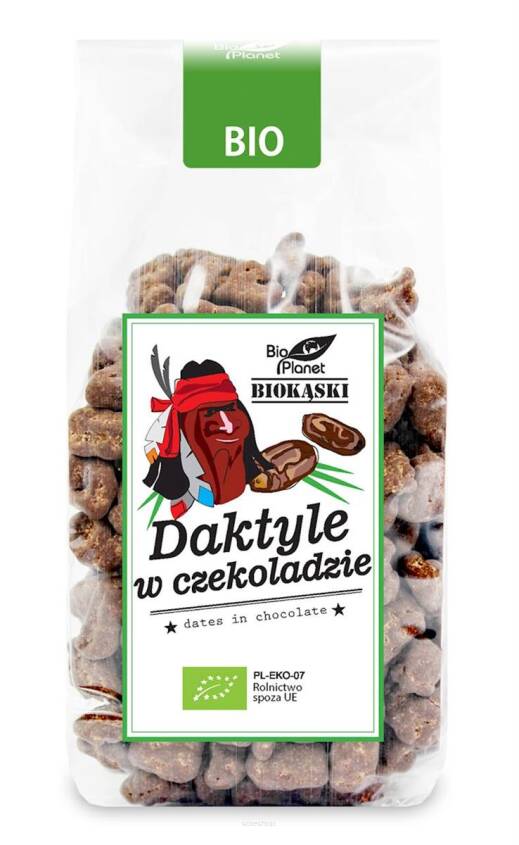 DAKTYLE W SUROWEJ CZEKOLADZIE BIO 250 g - BIO PLANET