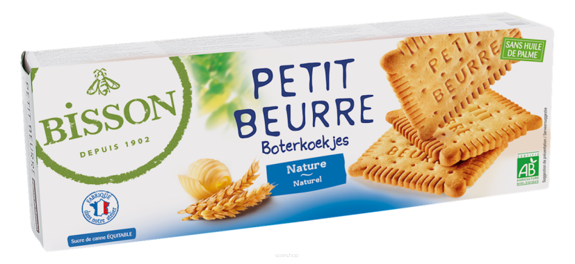 HERBATNIKI MAŚLANE PETIT BEURRE BIO 150 g - BISSON