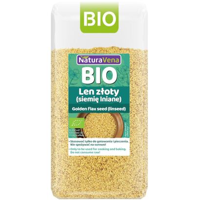 LEN ZŁOTY (SIEMIĘ LNIANE) BIO 500 g - NATURAVENA