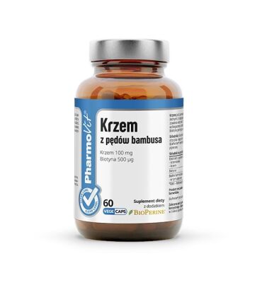 Krzem z pędów bambusa 60 kaps | Clean label Pharmovit