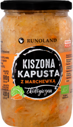 KAPUSTA KISZONA Z MARCHEWKĄ BIO 680 g (410 g) - RUNOLAND