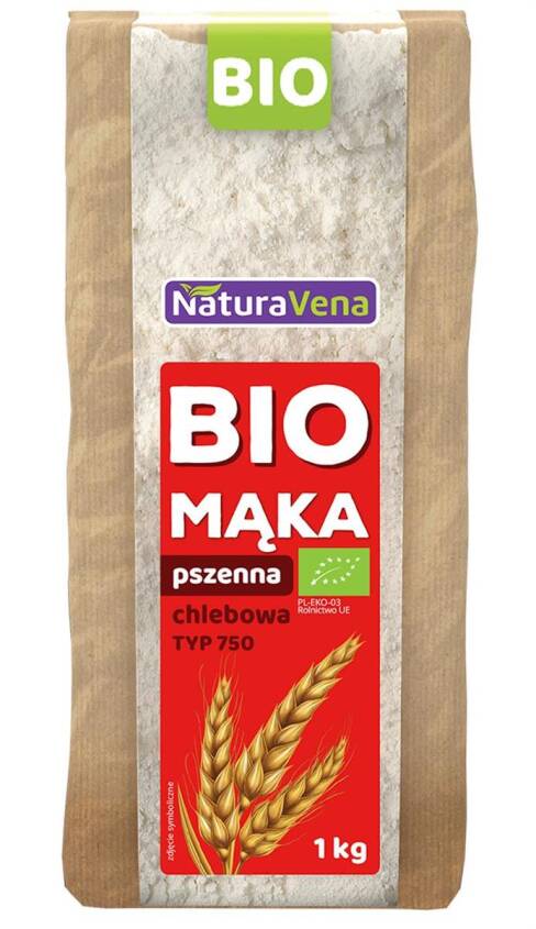 MĄKA PSZENNA CHLEBOWA TYP 750 BIO 1 kg - NATURAVENA