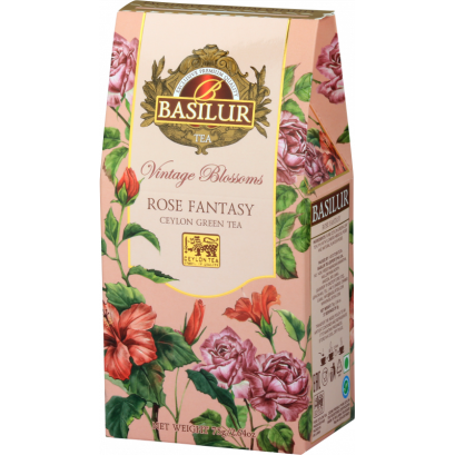 Zielona Herbata Rose Fantasy z Dodatkiem Hibiskusa i Róży 75 g - Basilur