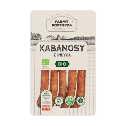 KABANOSY Z INDYKA BIO 160 g - FARMY  ROZTOCZA (NA ZAMÓWIENIE)