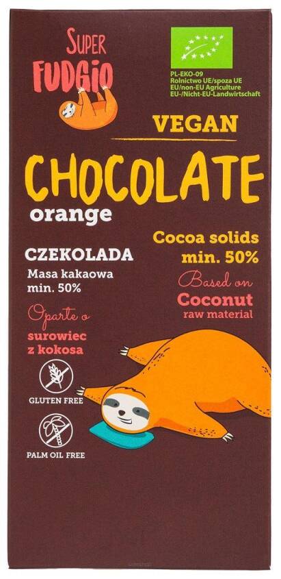 CZEKOLADA POMARAŃCZOWA BEZGLUTENOWA BIO 80 g - ME GUSTO (SUPER FUDGIO)