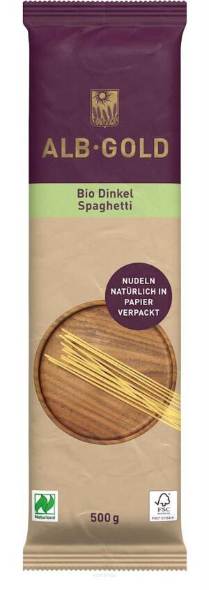 MAKARON (ORKISZOWY) SPAGHETTI BIO 500 g - ALB-GOLD