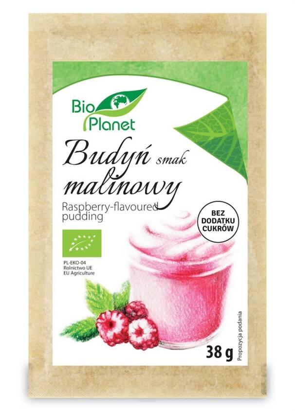 BUDYŃ O SMAKU MALINOWYM BIO 38 g - BIO PLANET