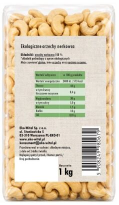 Orzechy nerkowca BIO 1 kg