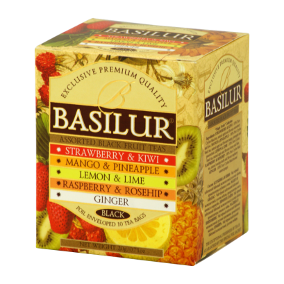 Mieszanka/Assorted BLACK FRUIT TEAS w saszetkach 10x2g - Basilur 