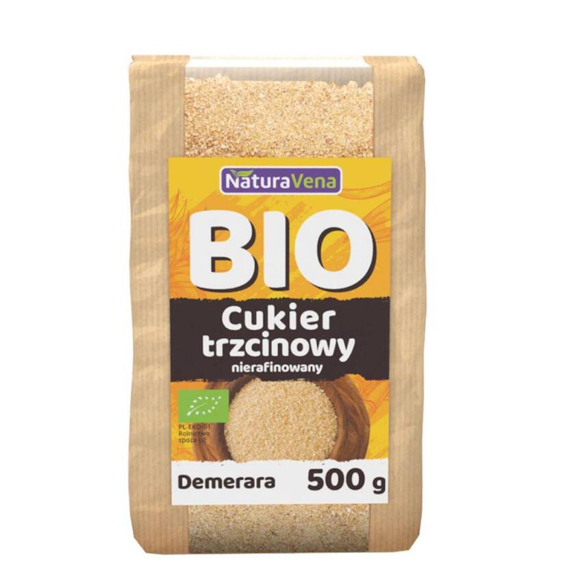 CUKIER TRZCINOWY BIO 500 g - NATURAVENA