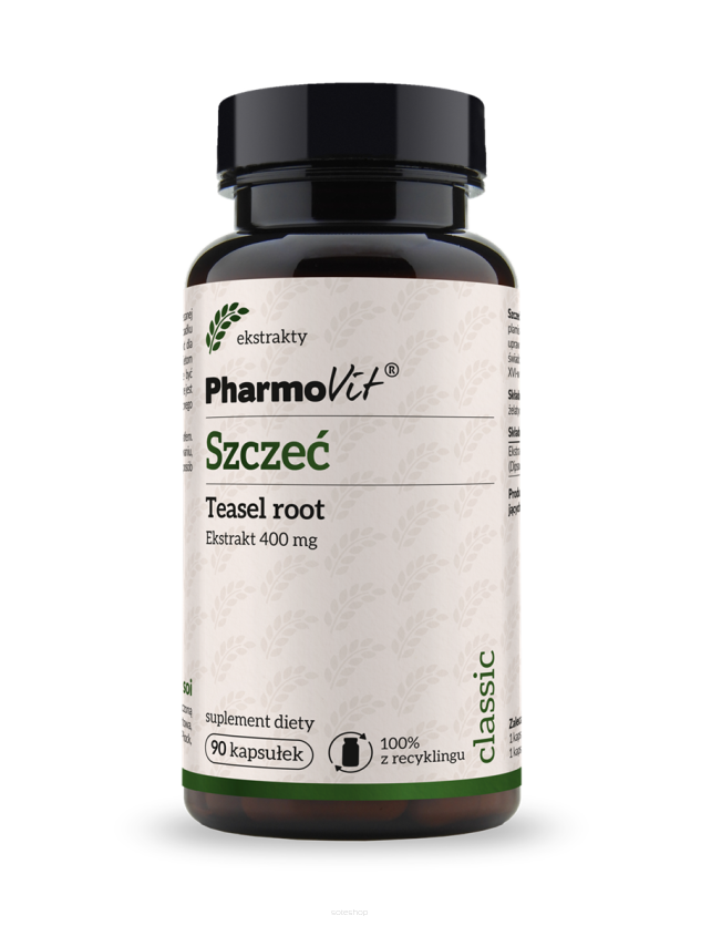 Szczeć Teasel root 4:1 400 mg 90 kaps | Classic Pharmovit