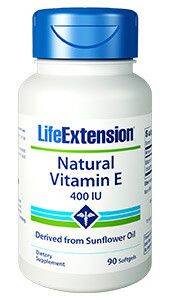 LIFE EXTENSION NATURAL VITAMIN E 400 IU 90 kaps. - KenayAg