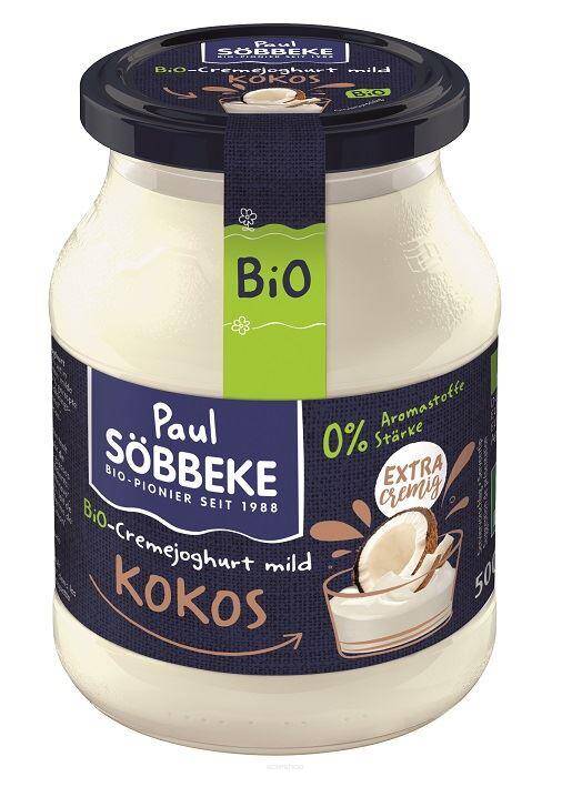 JOGURT KREMOWY KOKOSOWY (7,5 % TŁUSZCZU W MLEKU) BIO 500 g (SŁOIK) - SOBBEKE