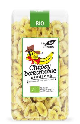 CHIPSY BANANOWE SŁODZONE BIO 350 g - BIO PLANET