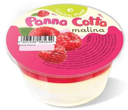 DESER PANNA COTTA Z MALINAMI 120 g - LAVICA FOOD