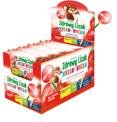 Zdrowy lizak Mniam-Mniam truskawka - Starpharma