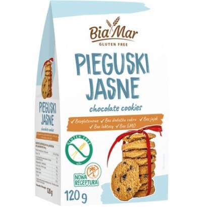 Ciastka Pieguski jasne bezglutenowe, bez dodatku cukru 120 g