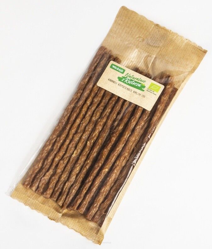 KABANOSY RZEMIEŚLNICZE Z KURCZAKA BIO 90 g - WASĄG (NA ZAMÓWIENIE)