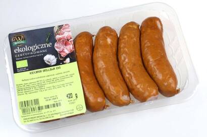 KIEŁBASA NA GRILLA BIO 420 g - WASĄG (NA ZAMÓWIENIE) (PRODUKT SEZONOWY)