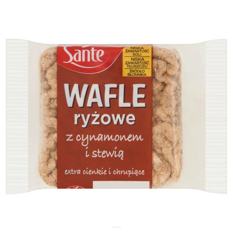 Wafle ryżowe z cynamonem i stewią 20g SANTE