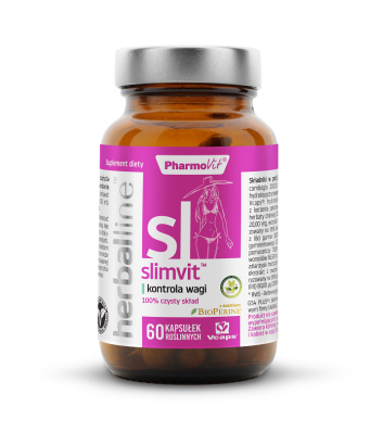 KAPSUŁKI NA KONTROLĘ WAGI (SLIMVIT) BEZGLUTENOWE 60 szt. (29,56 g) - PHARMOVIT (HERBALLINE)