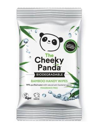 CHUSTECZKI BAMBUSOWE NAWILŻANE 12 szt. - CHEEKY PANDA