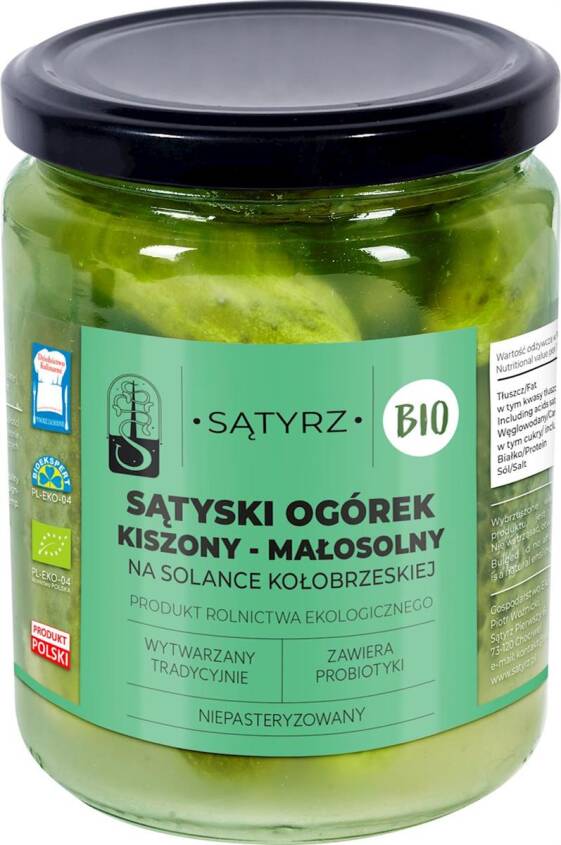 OGÓRKI SĄTYSKIE MAŁOSOLNE BIO 400 g (300 g) - SĄTYRZ