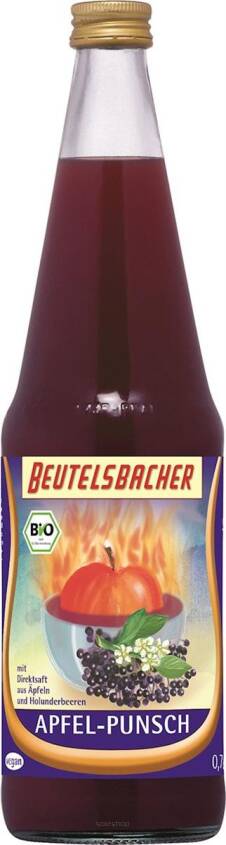 GRZANIEC BEZALKOHOLOWY JABŁKO - CZARNY BEZ  BIO 700 ml - BEUTELSBACHER (PRODUKT SEZONOWY)