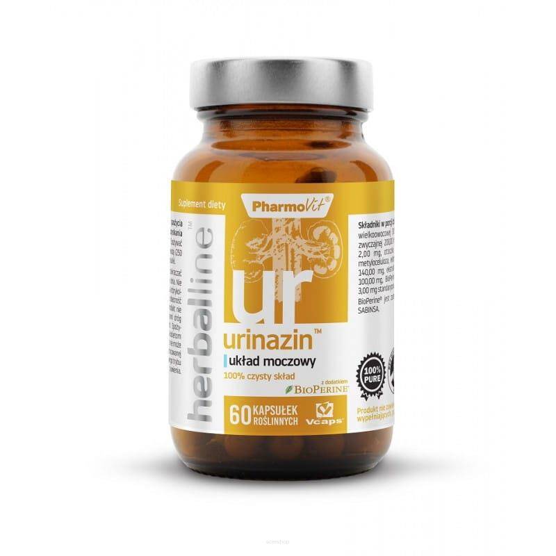 KAPSUŁKI NA UKŁAD MOCZOWY (URINAZIN) BEZGLUTENOWE 60 szt. (28,28 g) - PHARMOVIT (HERBALLINE)