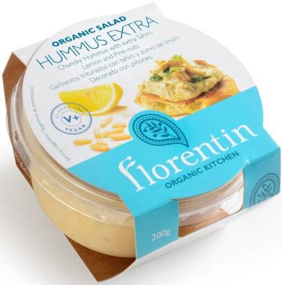 HUMMUS EKSTRA Z ORZESZKAMI PINIOWYMI BEZGLUTENOWY BIO 200 g - FLORENTIN