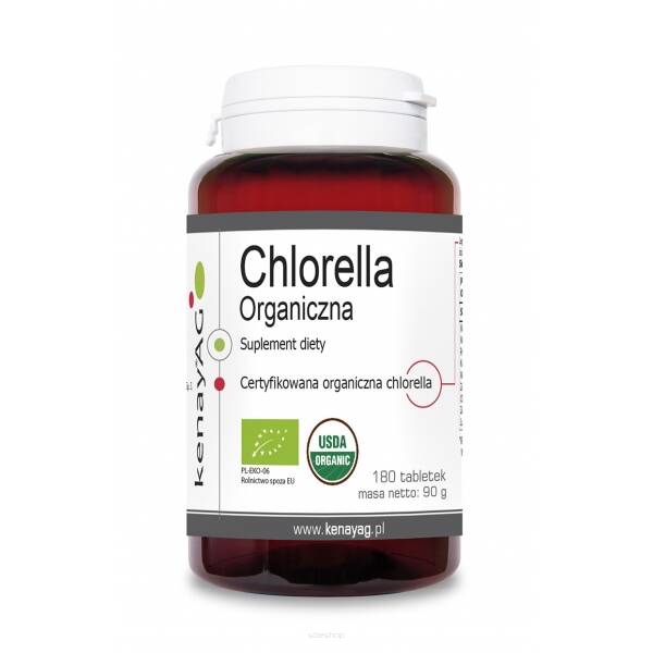 CHLORELLA ORGANICZNA 500 mg 180 tabl. - KenayAg