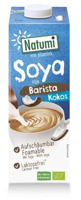 NAPÓJ SOJOWO - KOKOSOWY BARISTA BEZ DODATKU CUKRÓW BEZGLUTENOWY BIO 1 L - NATUMI