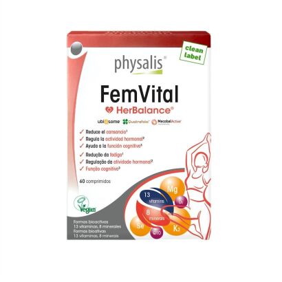 TABLETKI NA WITALNOŚĆ DLA KOBIET (FEMVITAL) 60 szt. - PHYSALIS (HERBALANCE)