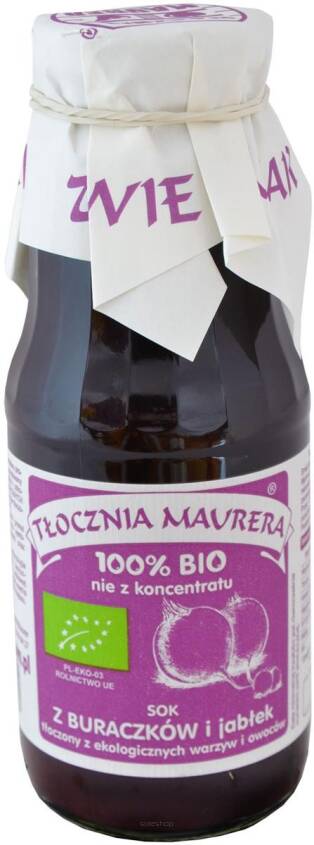 SOK BURACZKOWY Z JABŁKIEM NFC BIO 300 ml - TŁOCZNIA MAURERA