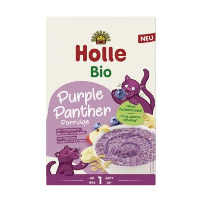 OWSIANKOWA PANTERA BANAN - JABŁKO - JAGODA BEZ DODATKU CUKRÓW OD 1 ROKU BIO 200 g - HOLLE