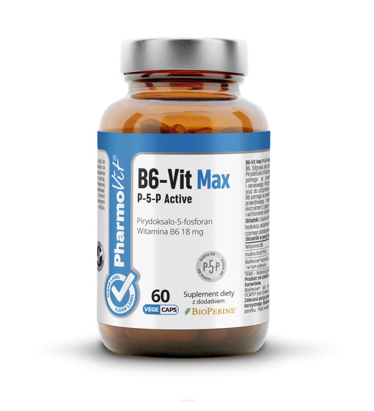 B6-Vit Max P-5-P Active 60 kaps Vcaps® | Clean Label Pharmovit