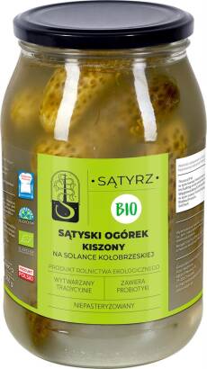 OGÓRKI SĄTYSKIE KISZONE BIO 880 g (550 g) - SĄTYRZ