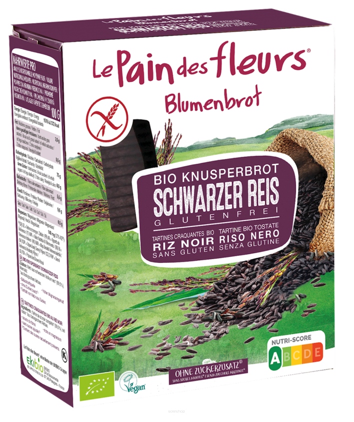 PIECZYWO CHRUPKIE CZARNY RYŻ BEZGLUTENOWE BIO 150 g - LE PAIN DES FLEURS