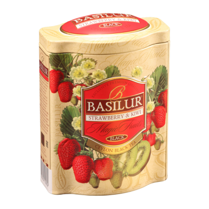 Herbata czarna STRAWBERRY & KIWI w puszce 100g - Basilur