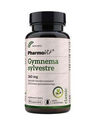 Gymnema sylvestre 360 mg Ekstrakt standaryzowany 25% kwasu gymnemowego 90 kaps | Classic Pharmovit