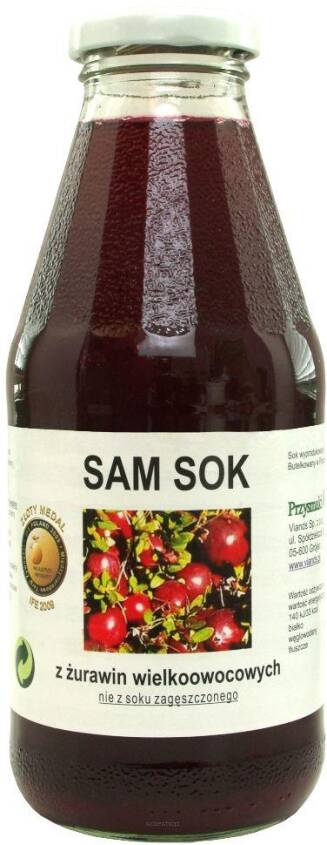 SAM SOK Z ŻURAWINY WIELKOOWOCOWEJ 500 ml - VIANDS