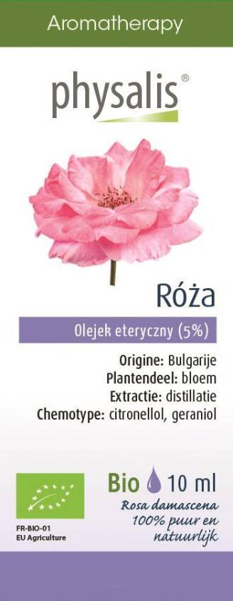 OLEJEK ETERYCZNY RÓŻA DAMASCEŃSKA (ROOS) BIO 10 ml - PHYSALIS