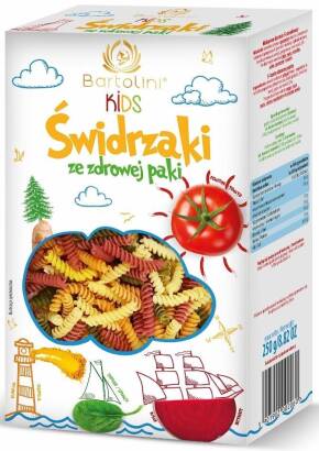 MAKARON 5-SMAKOWY DLA DZIECI ŚWIDRZAKI 250 g - BARTOLINI