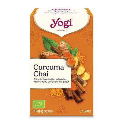 HERBATKA ZŁOTY CHAI Z KURKUMĄ (TURMERIC CHAI) BIO (17 x 2 g) 34 g - YOGI