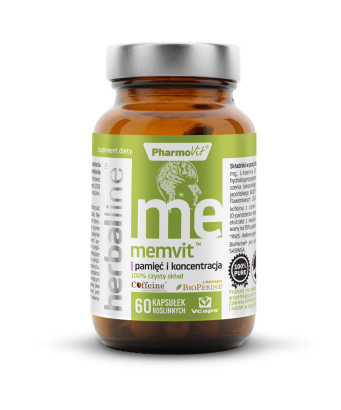 Memvit™ pamięć i koncentracja 60 kaps Vcaps® | Herballine™ Pharmovit