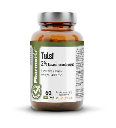 Tulsi 2% kwasu ursolowego 60 kaps Vcaps® | Clean Label Pharmovit